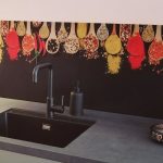 Crédence de cuisine - Herbes colorées