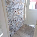 Backsplash with print - Mosaic Flowers