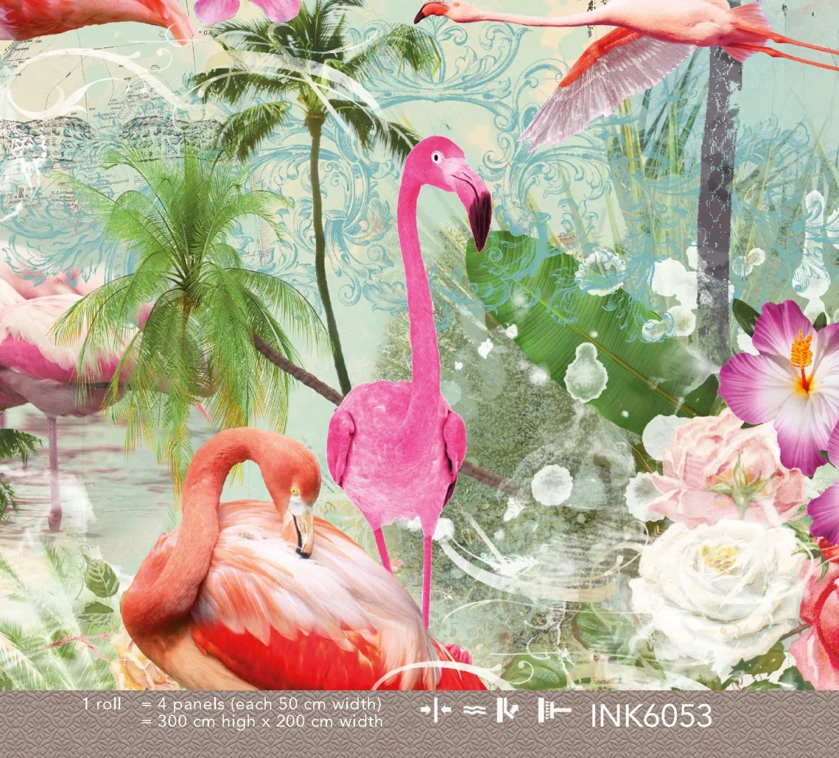 Flamingo Summers - Colour Choc Behang