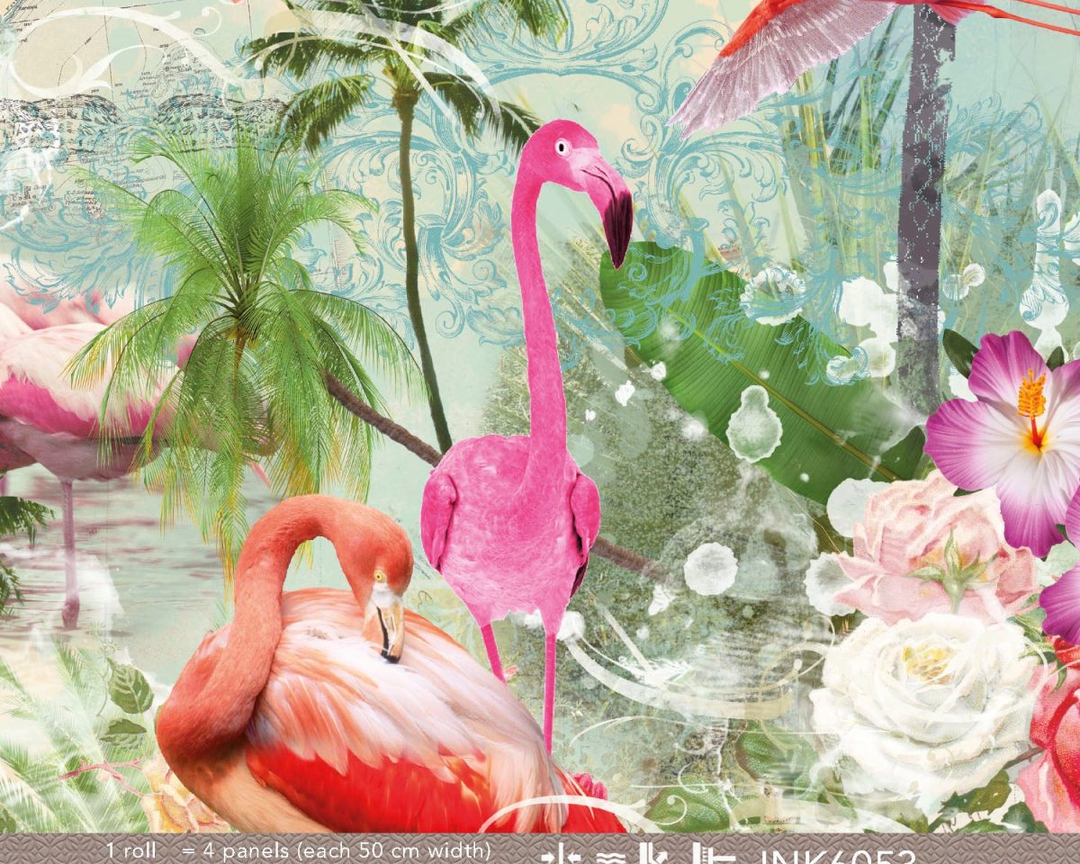 Flamingo Summers - Colour Choc Behang