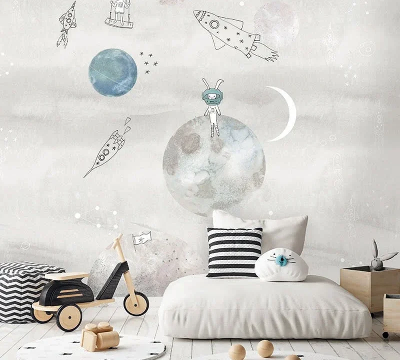 Kinderbehang Too The MooooN (Gray)