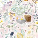Sweet Garden warm - Papier peint enfant Olive & Noah