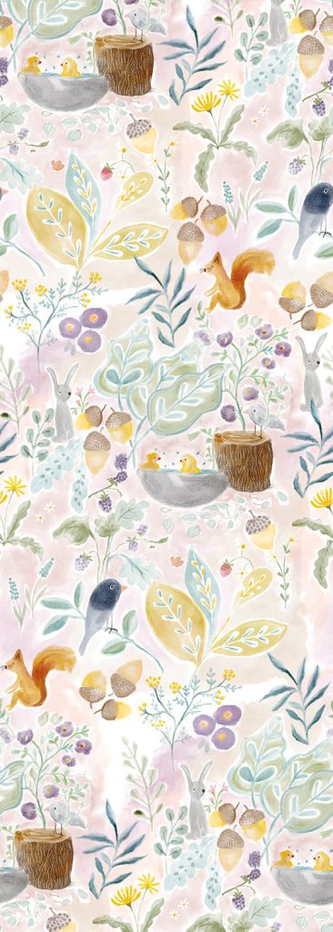 Sweet Garden warm - Papier peint enfant Olive & Noah