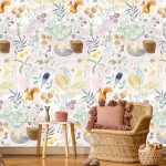 Sweet Garden warm - Papier peint enfant Olive & Noah