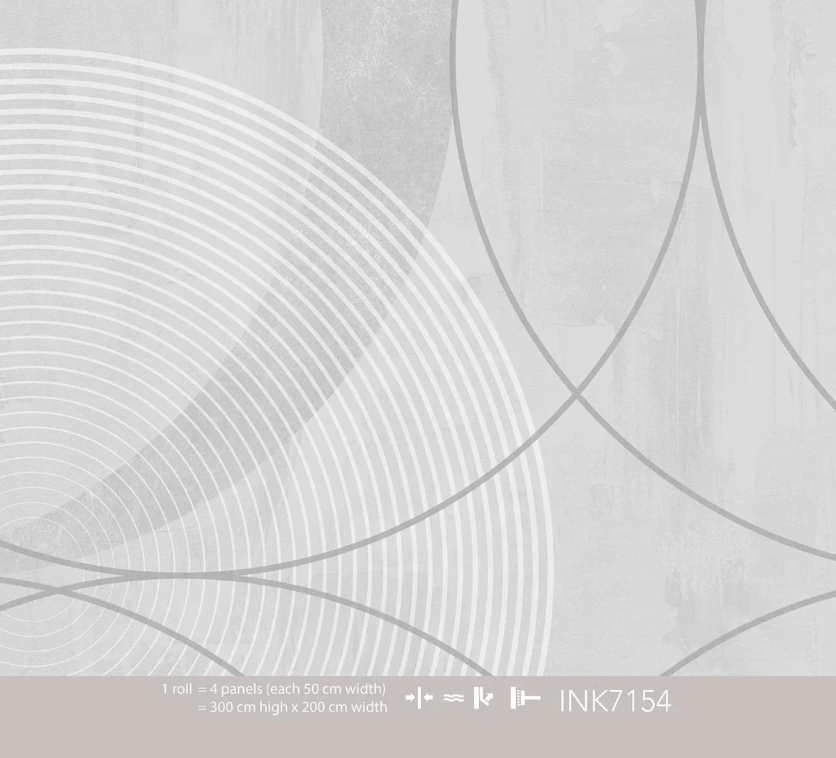 Behang Timeless - Circling Grey