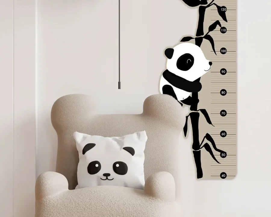 Panda Zwart Wit Groeimeter