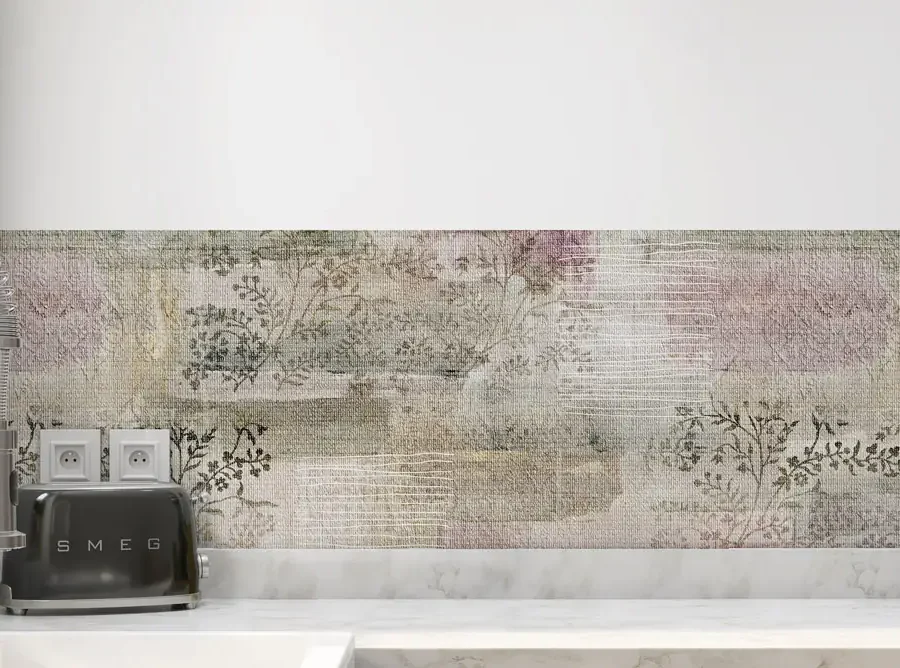 Blumentextur-Küchenrückwand DW7500 mit floralem Muster
