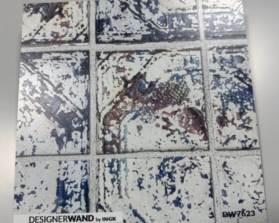 DW7623 backsplash sample showing grey stone look with natural-stone appearance
