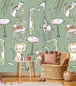 Papier peint chambre d'enfant 2 INK7842 3D2