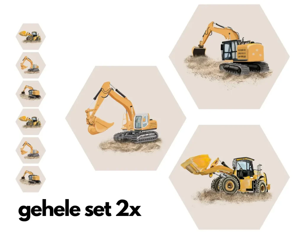 Bagger Hexagon Wanddekoration