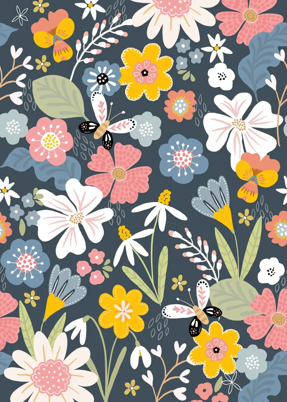 Sam & Luca - Summer Flowers blue