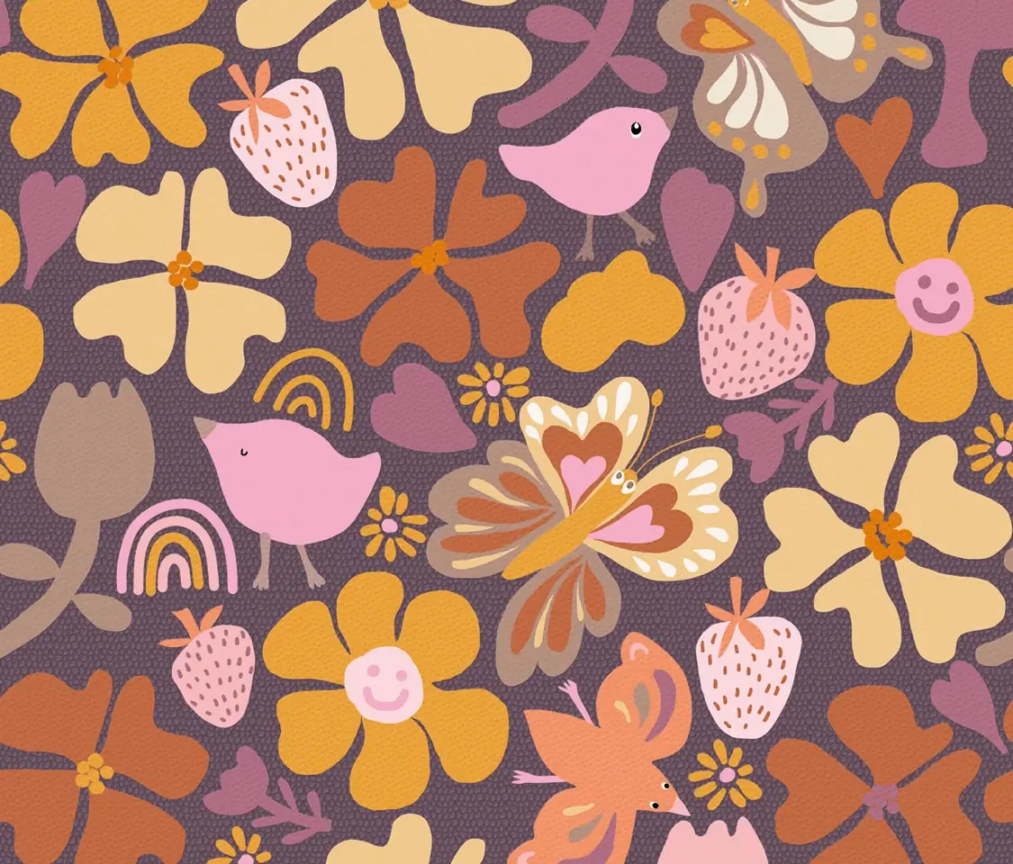 Sam & Luca - Boho Flower Garden purple