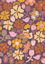 Sam & Luca - Boho Flower Garden purple