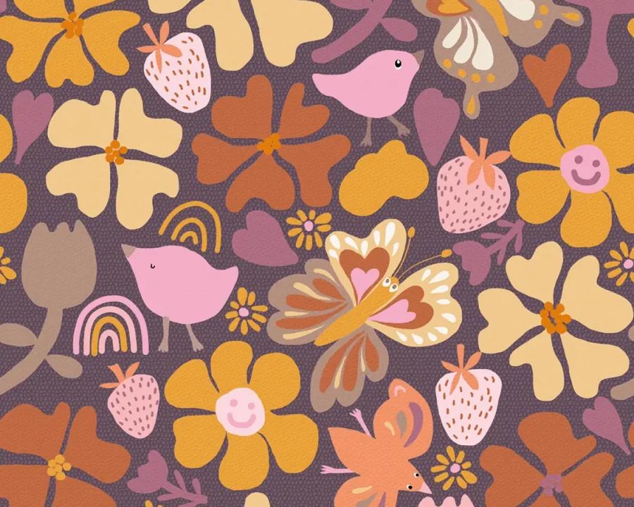 Sam & Luca - Boho Flower Garden purple