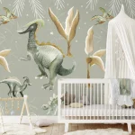 Sam & Luca - Dino nights celadon green