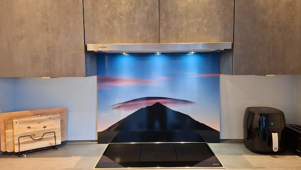 Eigen foto op een Budget spatwand in een IKEA Keuken