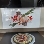 Crédence avec votre propre photo dans la cuisine d'un client
