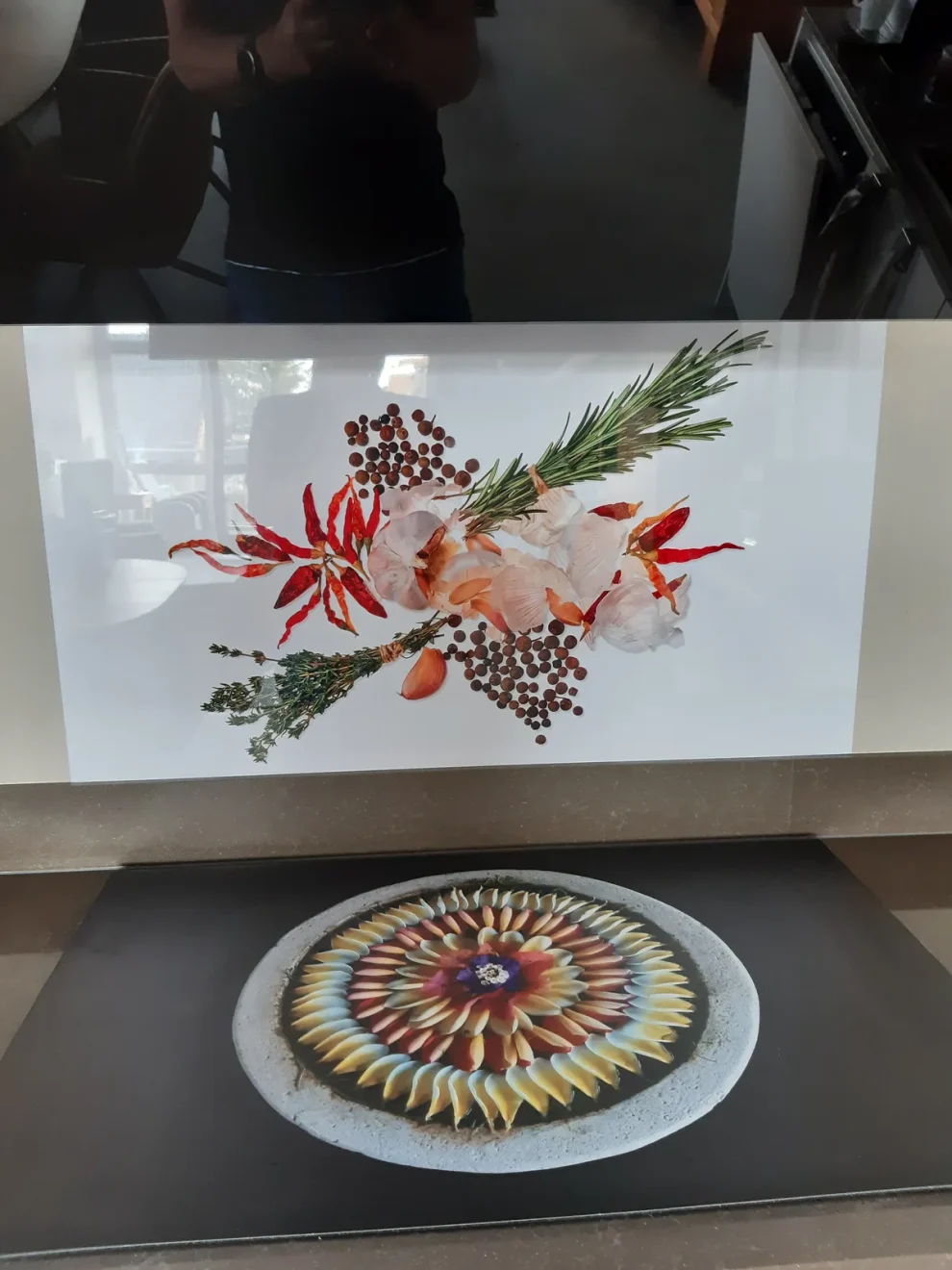 Crédence avec votre propre photo dans la cuisine d'un client