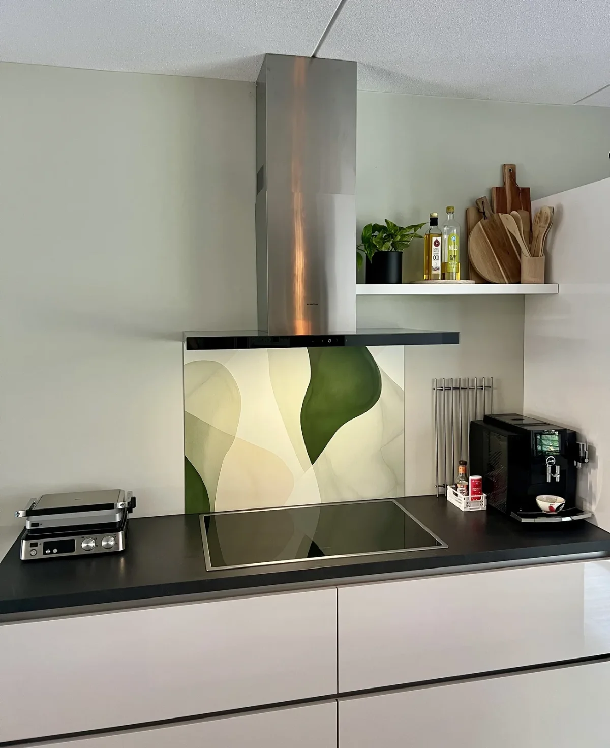 Crédence avec votre propre photo dans la cuisine d'un client