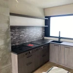 3D Stone Brown – Backsplash in a customer's kitchen