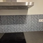 Kitchen splashback with print – DW1058 in a customer's kitchen