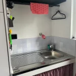 Antieke Tegel Achterwand, White Lilac in de keuken van een klant