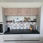 Spatwand met Portugees Tegel Design – Feldspar in de keuken van een klant