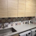 Spatwand met Portugees Tegel Design – Feldspar in de keuken van een klant