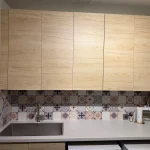 Spatwand met Portugees Tegel Design – Feldspar in de keuken van een klant