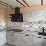 Spatwand met Portugees Tegel Design – Feldspar in de keuken van een klant