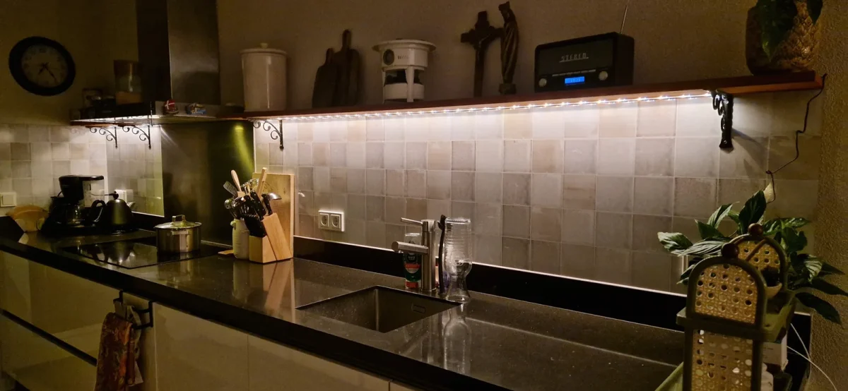 Crédence carrelage antique – Swirl dans la cuisine d'un client