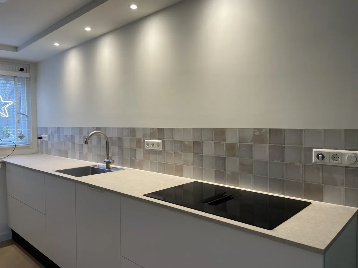 Crédence carrelage antique – Swirl dans la cuisine d'un client