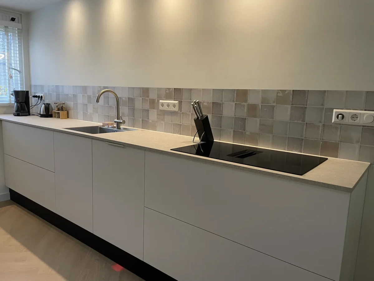 Crédence carrelage antique – Swirl dans la cuisine d'un client