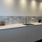 Crédence carrelage antique – Swirl dans la cuisine d'un client