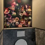 Crédence florale, DW7319 dans la cuisine d'un client