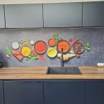 Keukenwand, Kruidenpotjes in de keuken van een klant