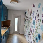 Behang Colorful, INK7281 in de keuken van een klant