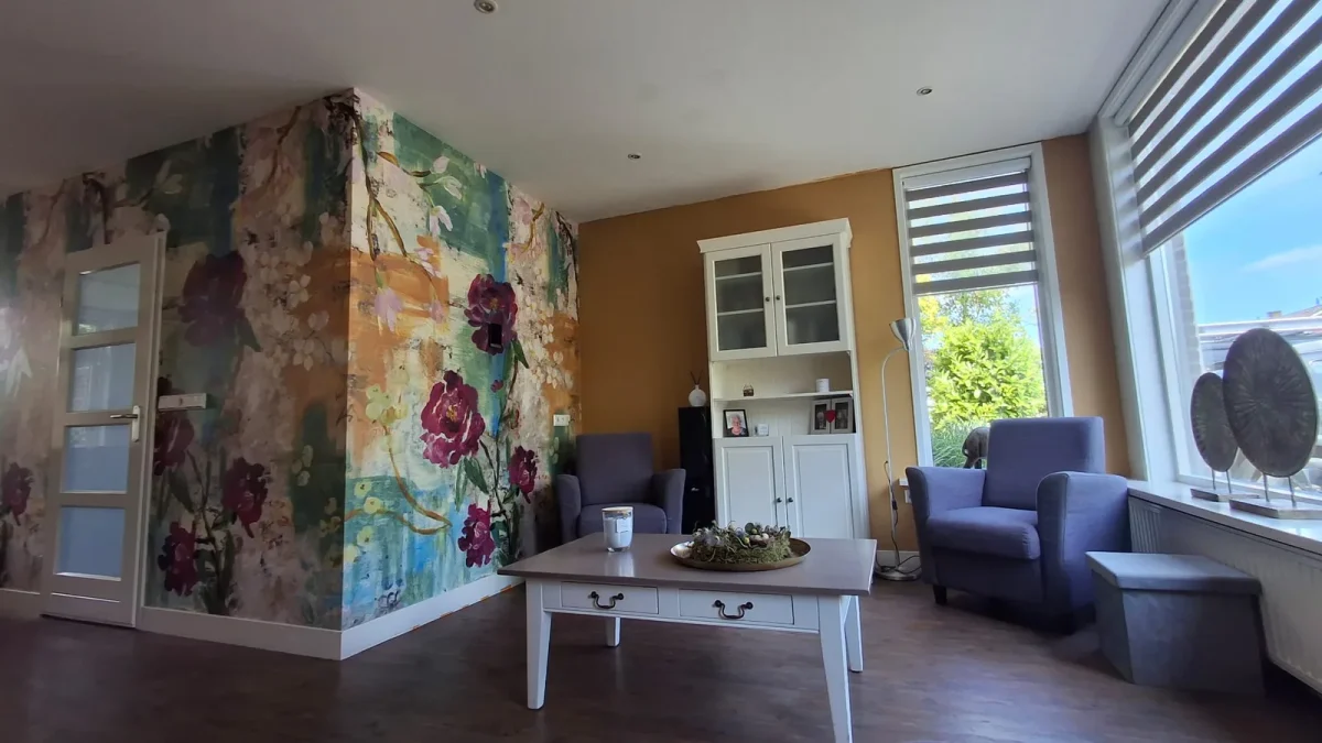 Behang Colorful, Summer Love INK7316 in de keuken van een klant
