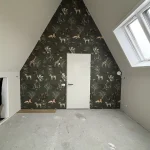 Jungle Play Green – Kinderbehang Olive & Noah in de keuken van een klant