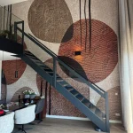 Behang, Connected, Boho Love Copper in de keuken van een klant