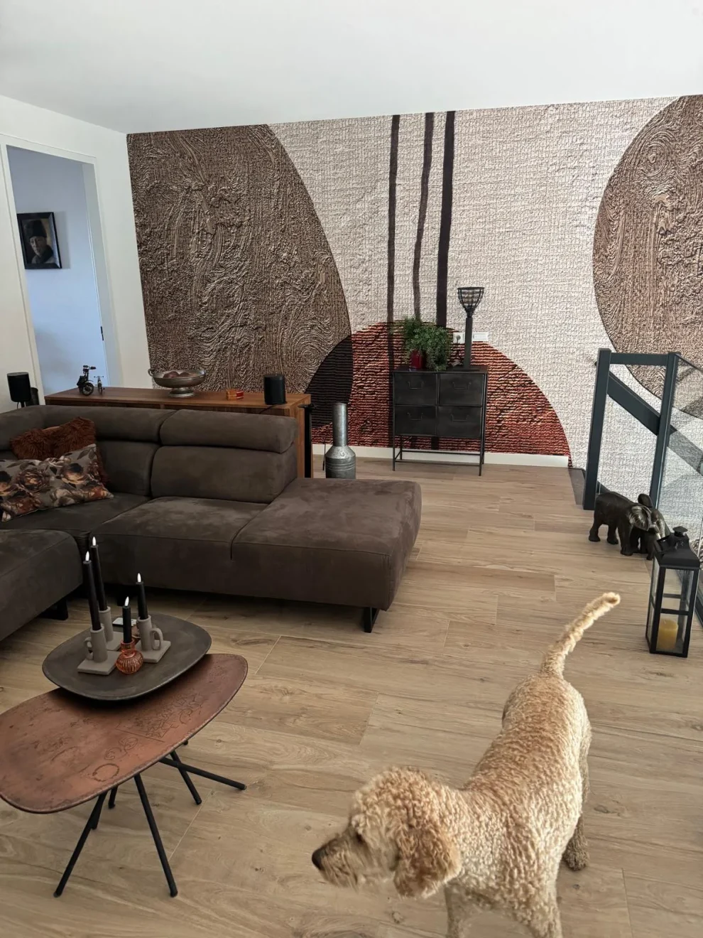 Behang, Connected, Boho Love Copper in de keuken van een klant
