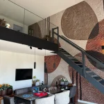 Behang, Connected, Boho Love Copper in de keuken van een klant