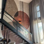 Behang, Connected, Boho Love Copper in de keuken van een klant