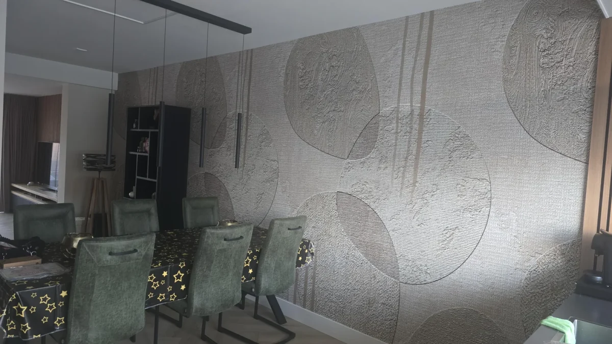 Wallpaper, Connected, Boho Love Natural in a customer's kitchen