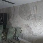 Wallpaper, Connected, Boho Love Natural in a customer's kitchen