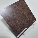 DW7411 sample, 20x20 cm, rusty Corten steel effect in brown and orange