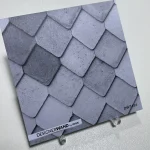 Échantillon DW7614, 20x20 cm, carreaux de béton gris en écailles