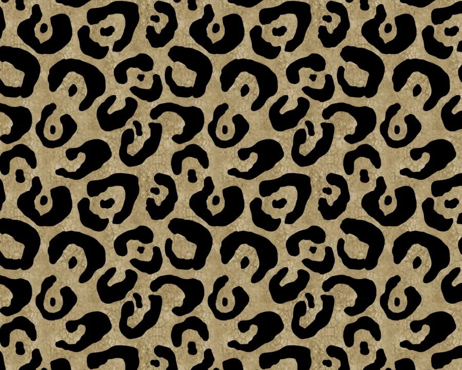Leopard Print Black Gold - Backsplash Sample DW8704