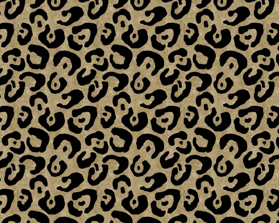 Leopardenmuster Schwarz Gold - Küchenrückwand - DW8704