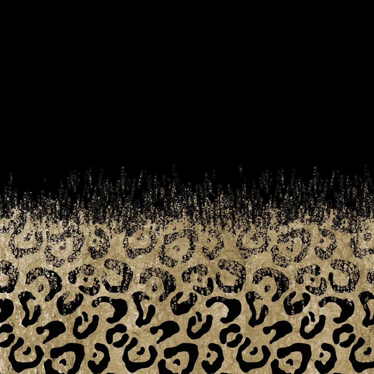 Leopard Print Black Gold Gradient - Backsplash Sample DW8705